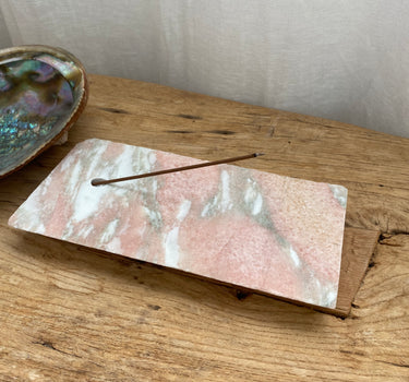 Natural Stone Incense Holder - Norwegian Rose Marble
