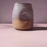 handmade ceramic vase brown grey tones