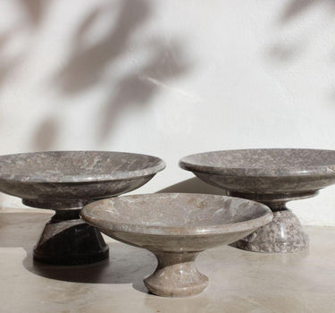 Marble Pedestal Bowl - Small - Saunter